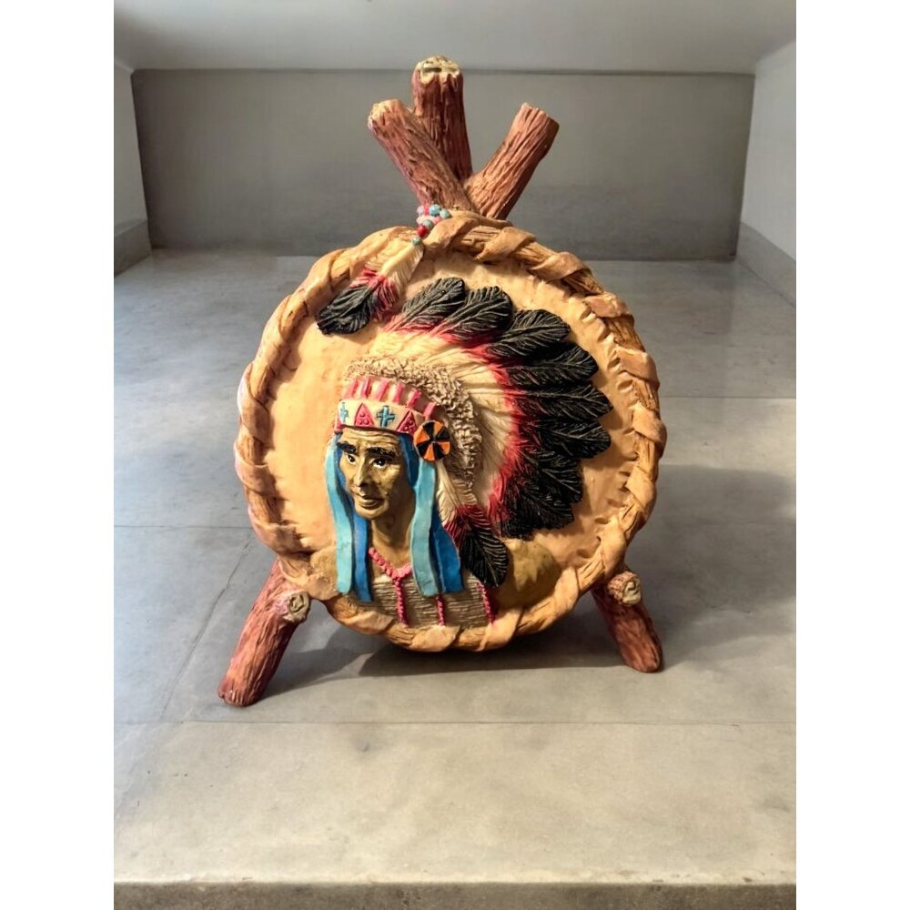 Young’s 1996 Native American Face On Teepee Figurine